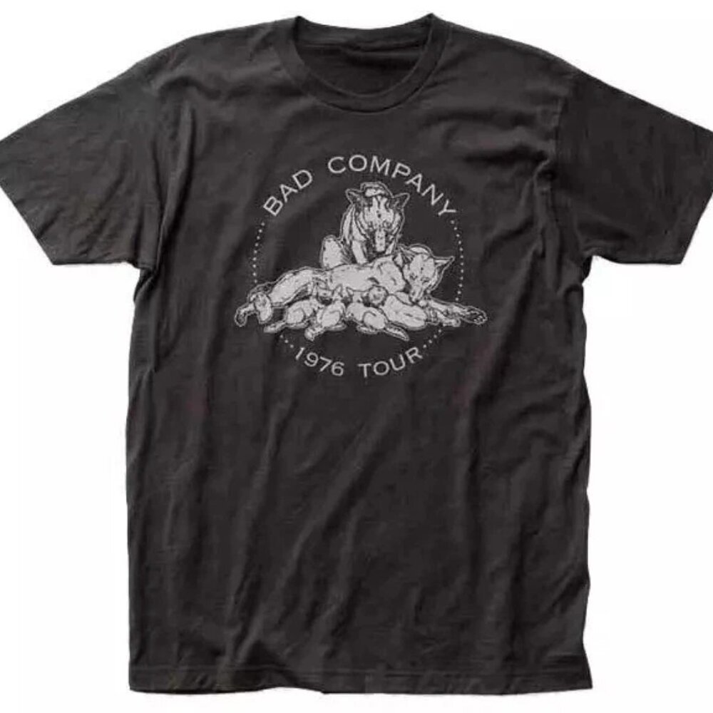 Bad Company 1976 Tour Wolves Dogs Classic Rock Music Band T Shirt 05